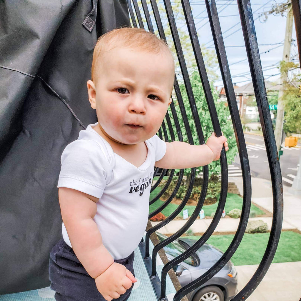 THE FUTURE IS VEGAN Short Sleeve Baby Bodysuit OR Toddler Tee Kids' Clothes La Vie Bien THE FUTURE IS VEGAN Short Sleeve Baby Bodysuit OR Toddler Tee