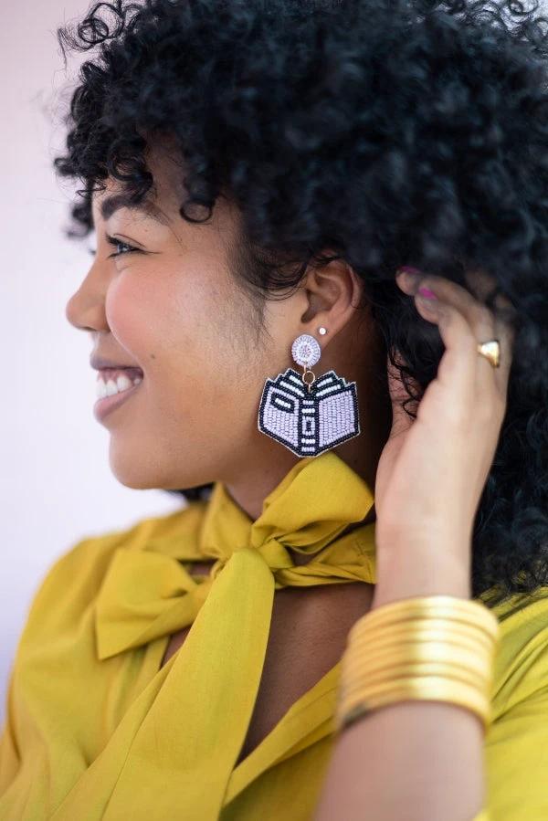 The Gibson Earring in Purple by TheTinyTassel
