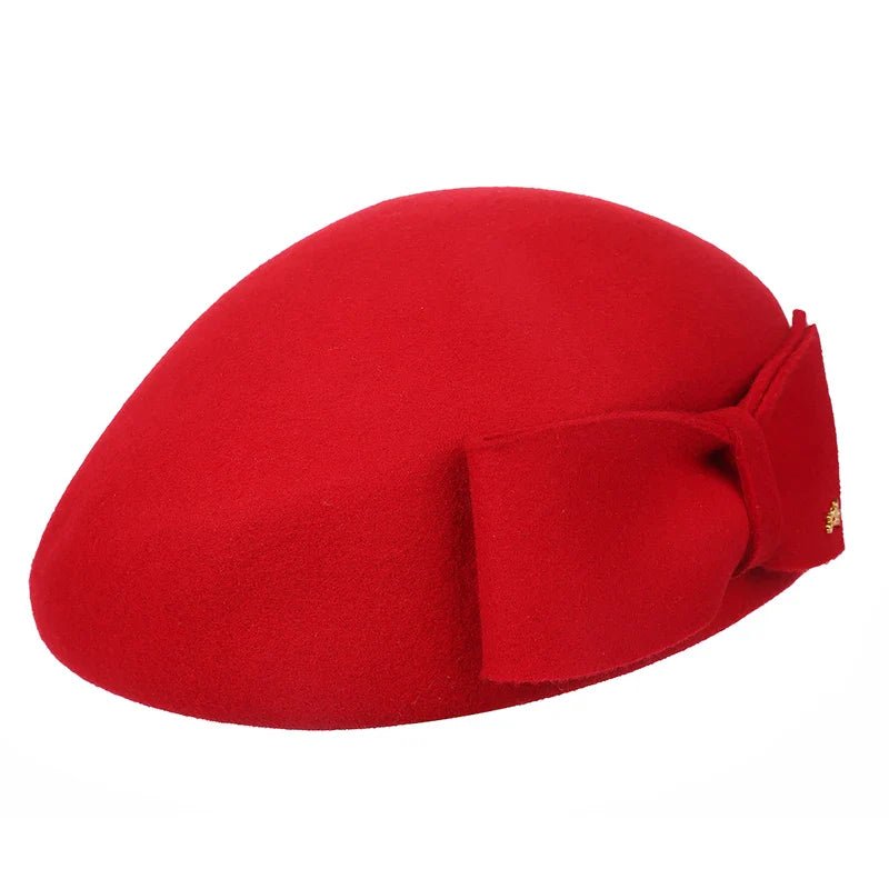 The Head - Turner Structured Beret by Lipstick & Chrome - RED Hats La Vie Bien The Head - Turner Structured Beret by Lipstick & Chrome - RED