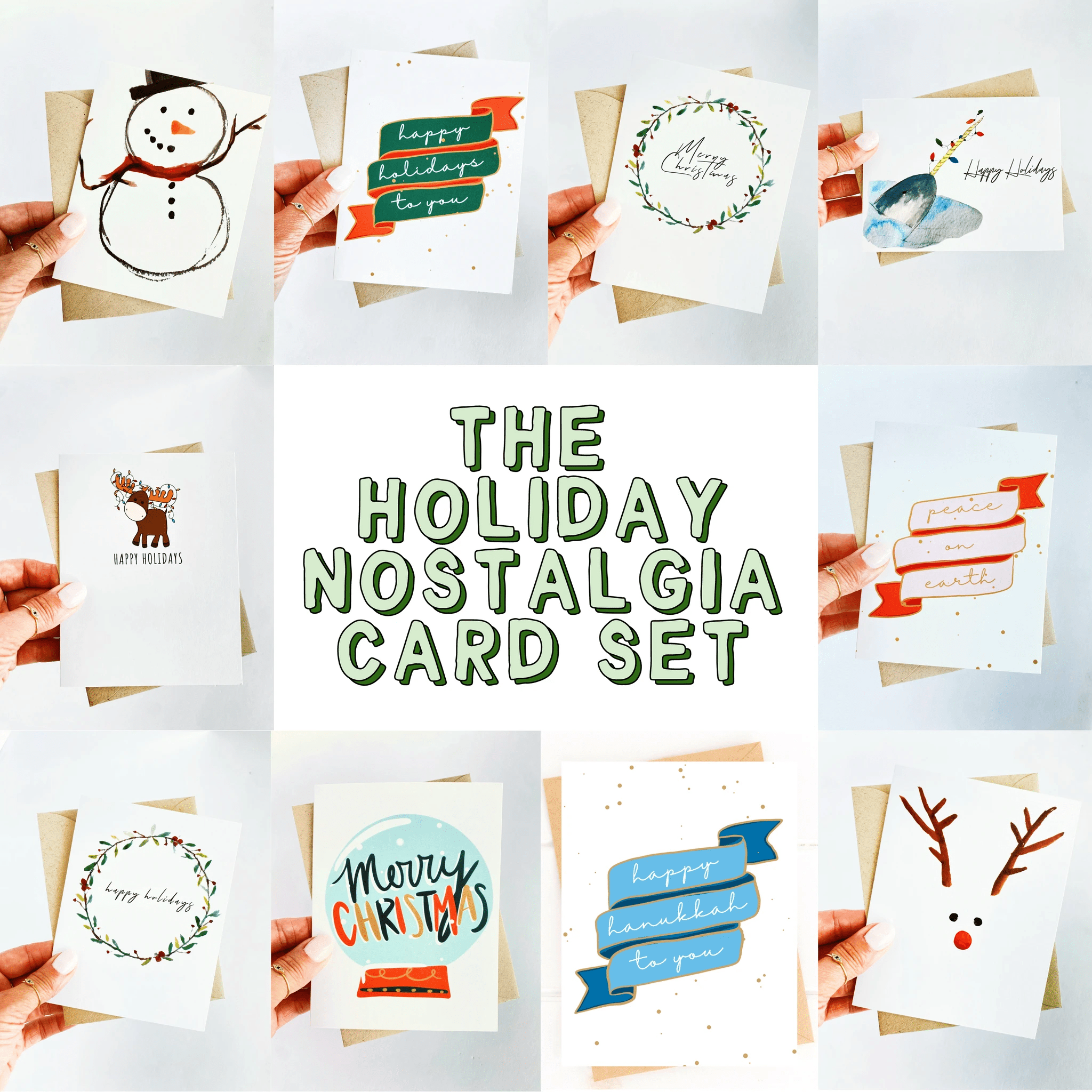 The Holiday Nostalgia Card Set 10 Card Assorted by Five Dot Post