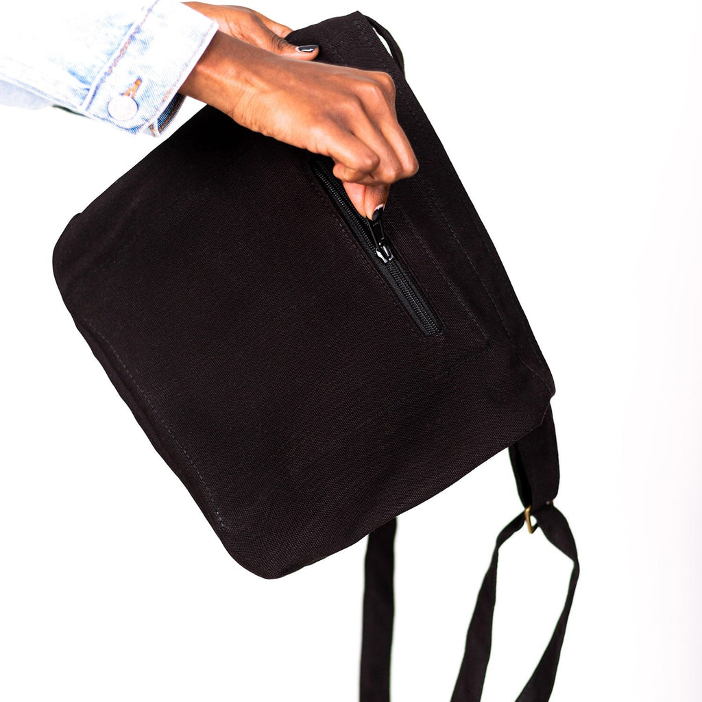 The Mini Amani Canvas Crossbody Bag Unisex Crossbody Bags La Vie Bien The Mini Amani Canvas Crossbody Bag Unisex