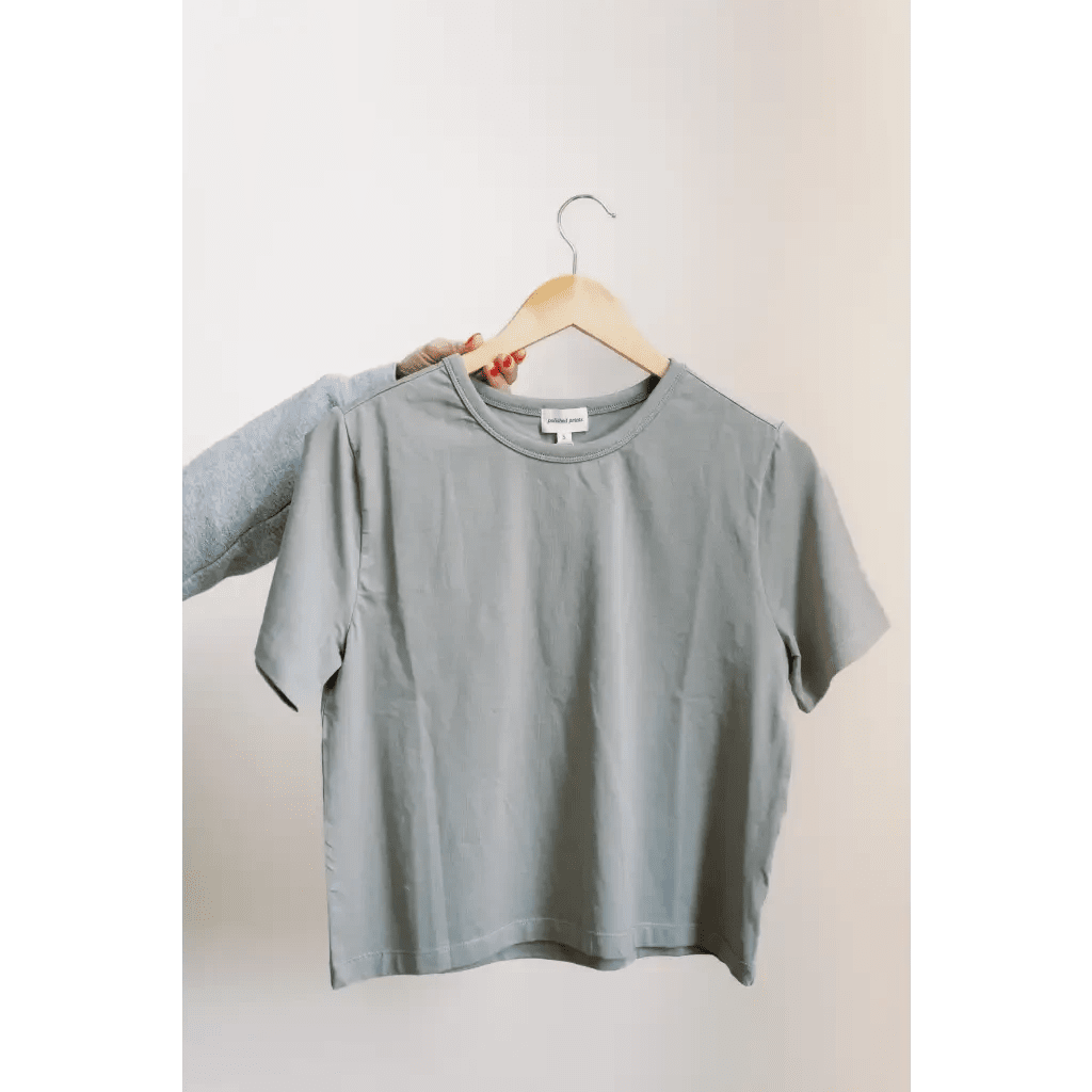 The Mom Crop in Moon Mist by Polished Prints