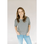 The Mom Crop in Moon Mist by Polished Prints