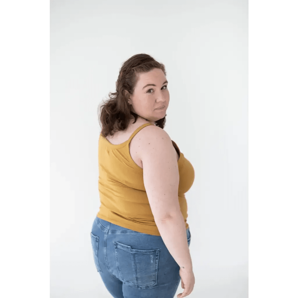 The Mom Tank in Almond by Polished Prints
