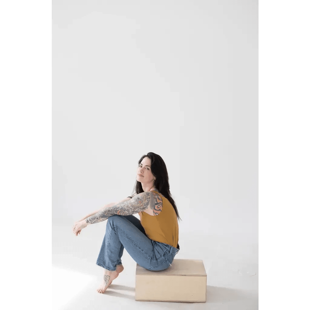 The Mom Tank in Almond by Polished Prints