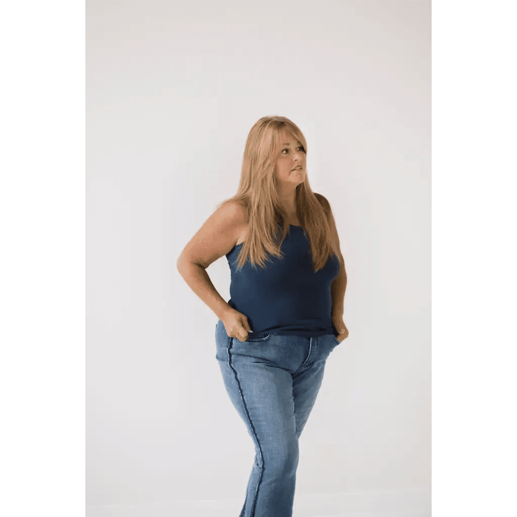 The Mom Tank in Navy by Polished Prints