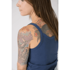 The Mom Tank in Navy by Polished Prints