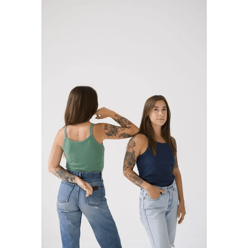 The Mom Tank in Navy by Polished Prints