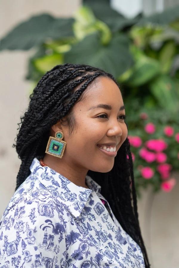 The Noisette Earring in Blues by TheTinyTassel