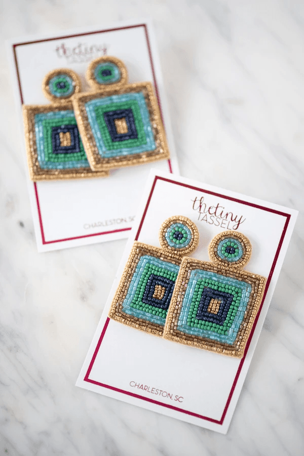 The Noisette Earring in Blues by TheTinyTassel