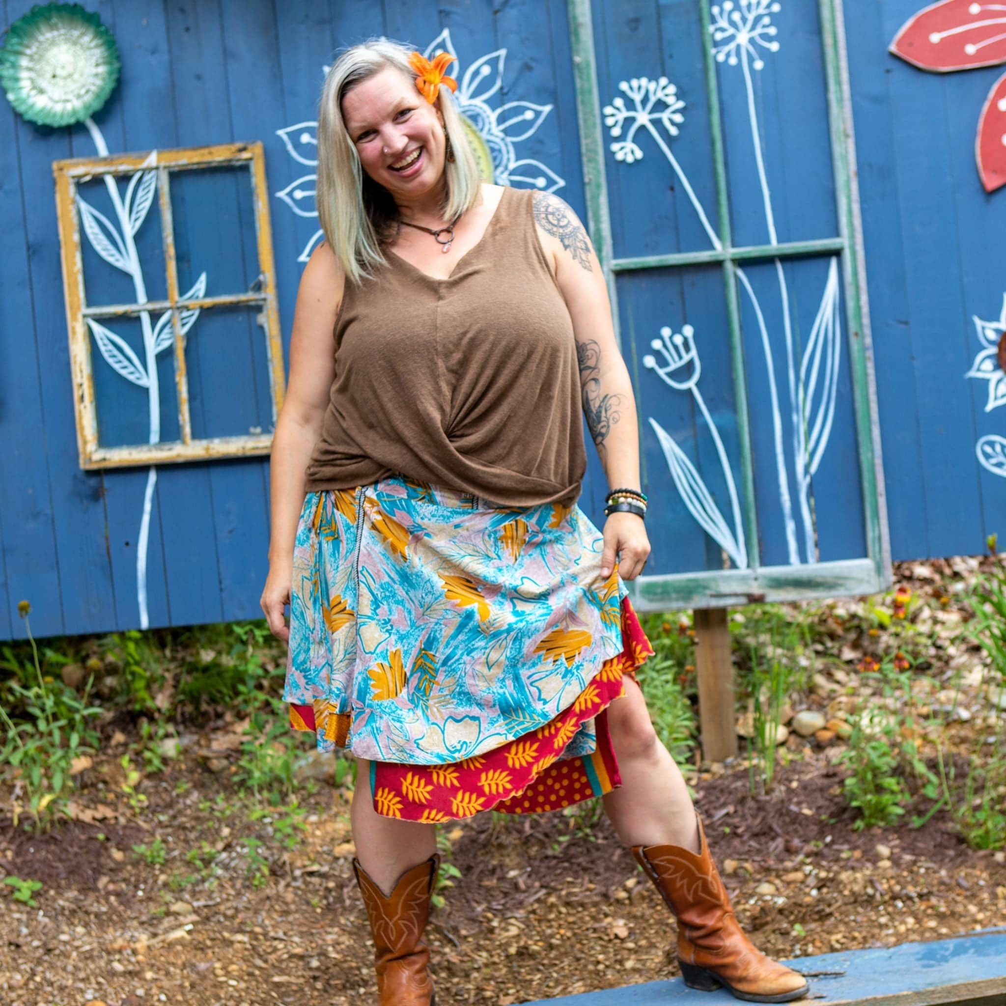 The Original Sari Wrap Skirt Clothing and Accessories La Vie Bien The Original Sari Wrap Skirt