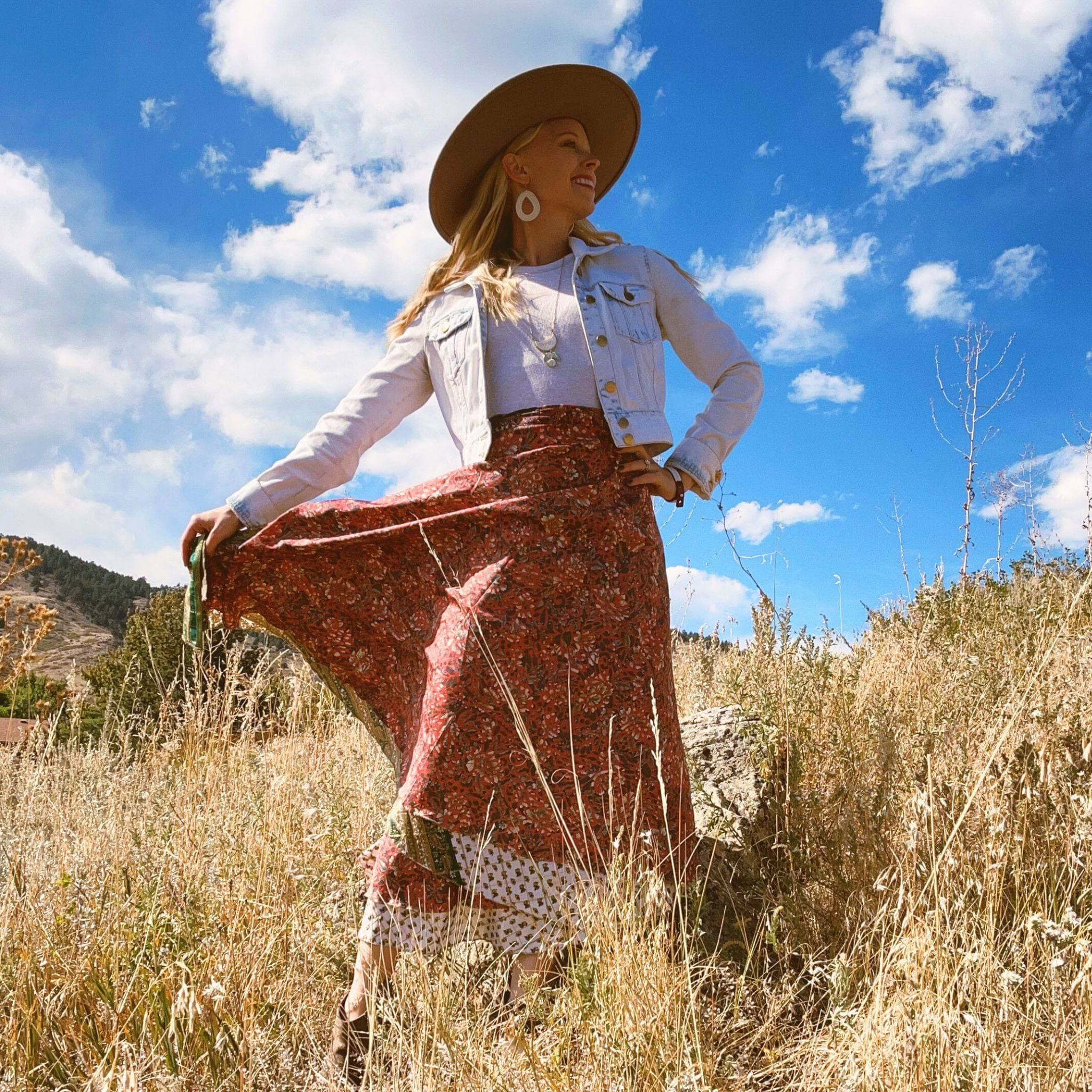 The Original Sari Wrap Skirt Clothing and Accessories La Vie Bien The Original Sari Wrap Skirt