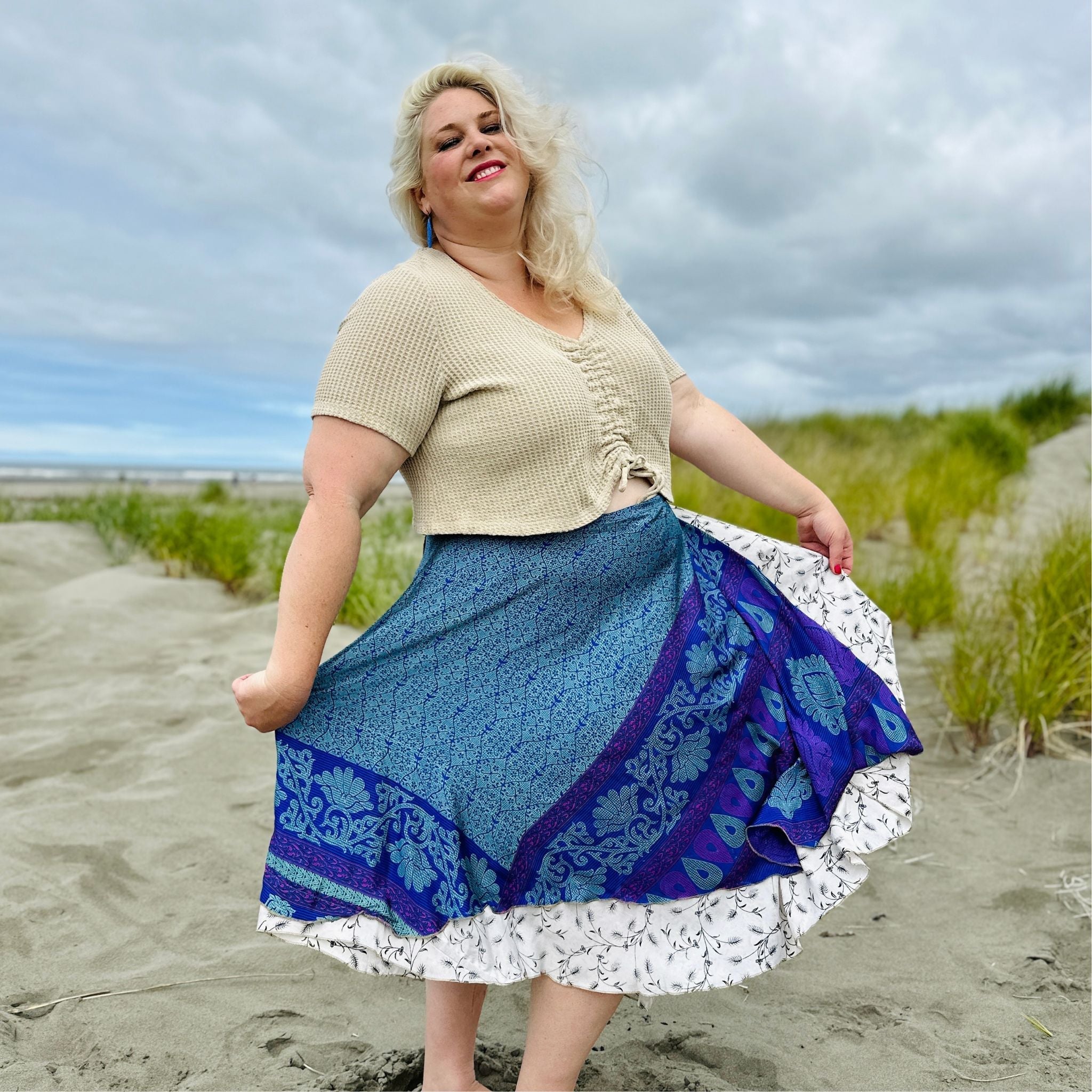 The Original Sari Wrap Skirt Clothing and Accessories La Vie Bien The Original Sari Wrap Skirt