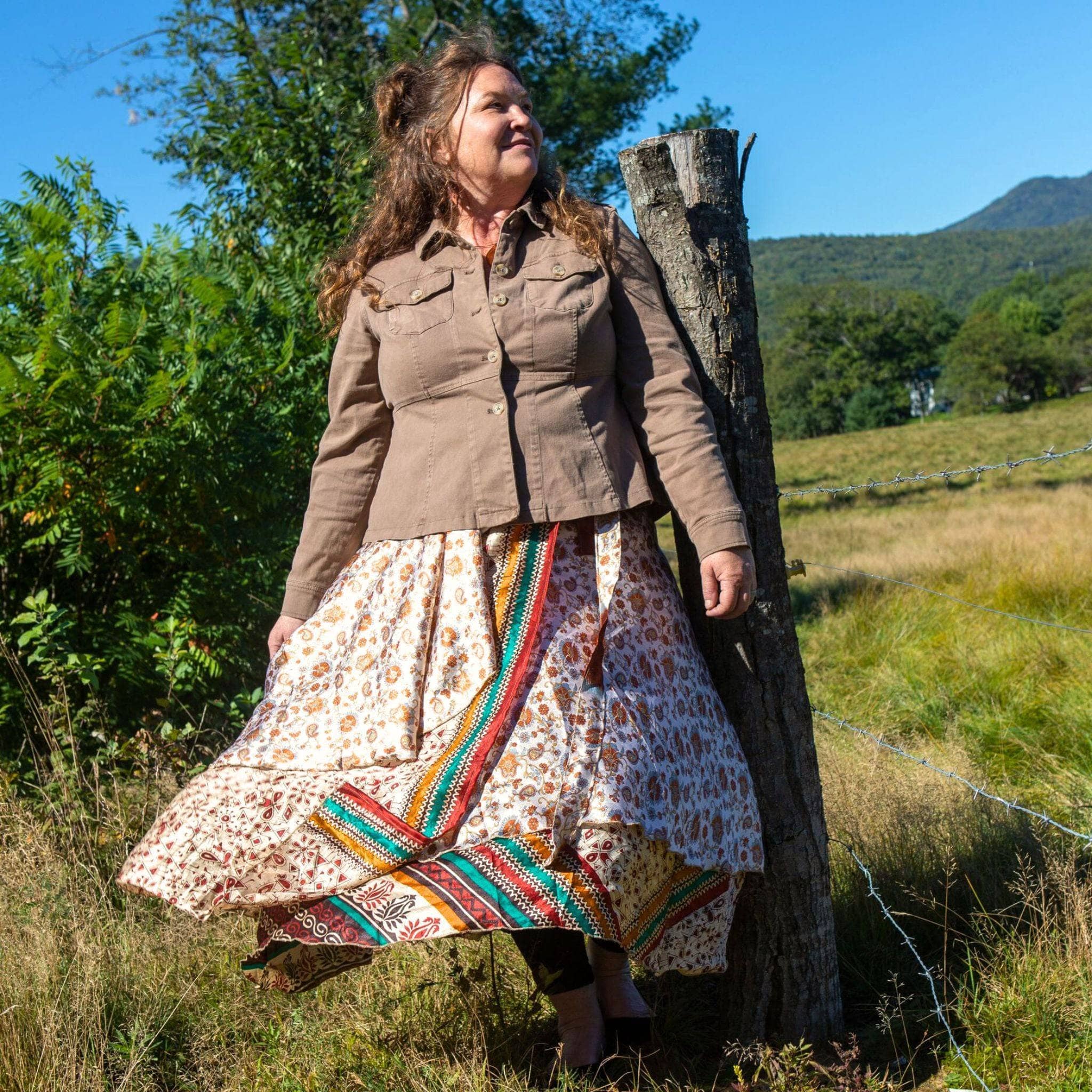 The Original Sari Wrap Skirt Clothing and Accessories La Vie Bien The Original Sari Wrap Skirt