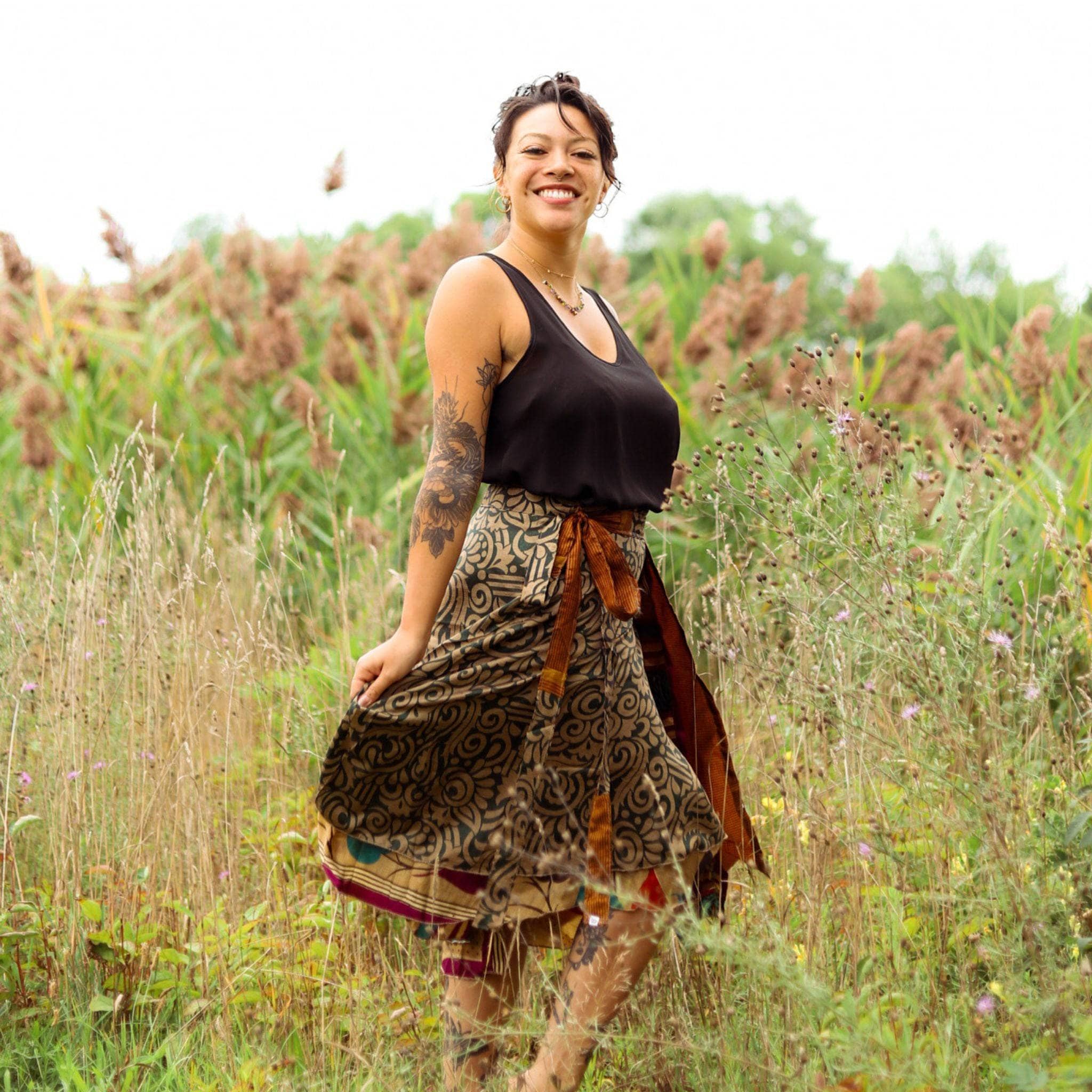 The Original Sari Wrap Skirt Clothing and Accessories La Vie Bien The Original Sari Wrap Skirt