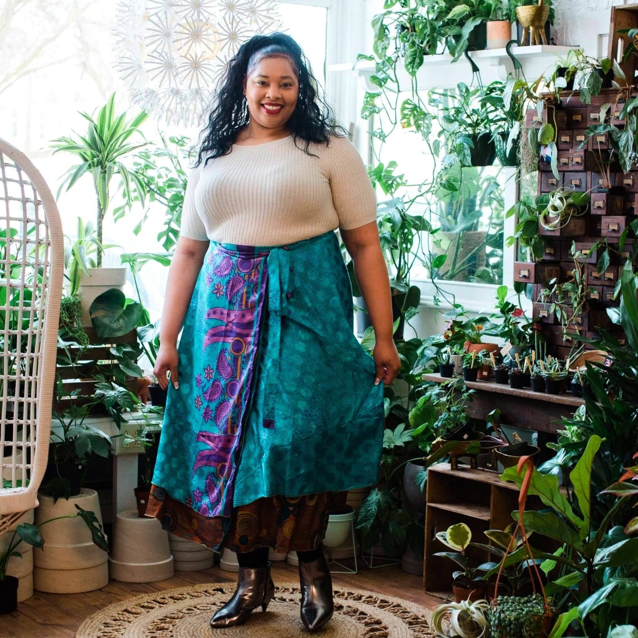 The Original Sari Wrap Skirt Clothing and Accessories La Vie Bien The Original Sari Wrap Skirt