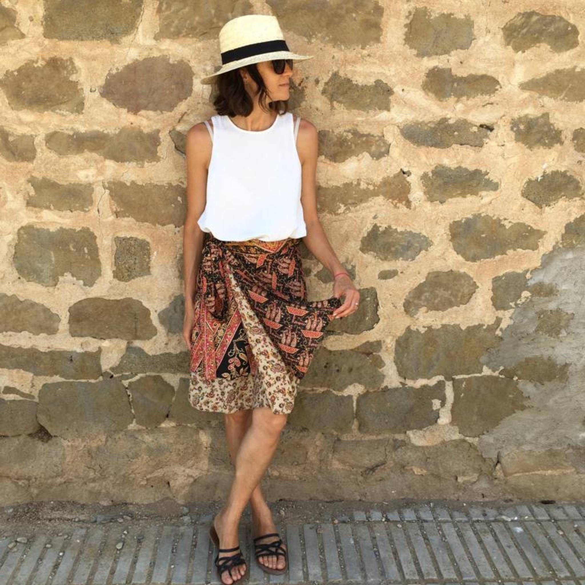The Original Sari Wrap Skirt Clothing and Accessories La Vie Bien The Original Sari Wrap Skirt