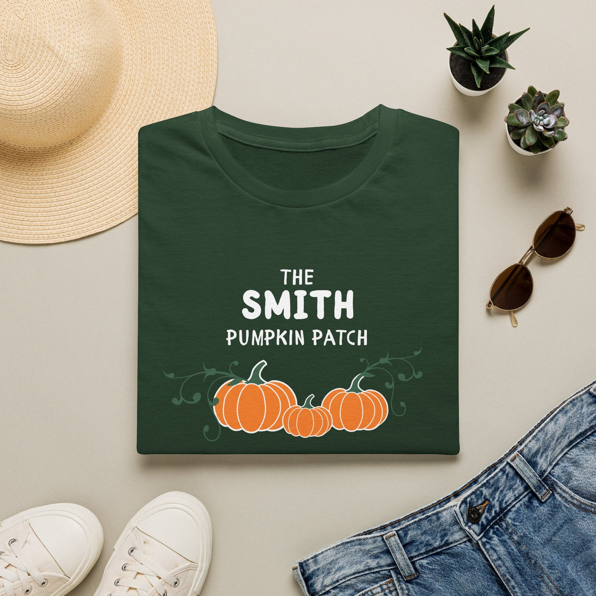 The Personalized Pumpkin Patch T-Shirt, Your family name Pumpkin Patch Fall Tee for autumn family photos, Pregnancy announcements T-Shirt La Vie Bien The Personalized Pumpkin Patch T-Shirt, Your family name Pumpkin Patch Fall Tee for autumn family photos, Pregnancy announcements