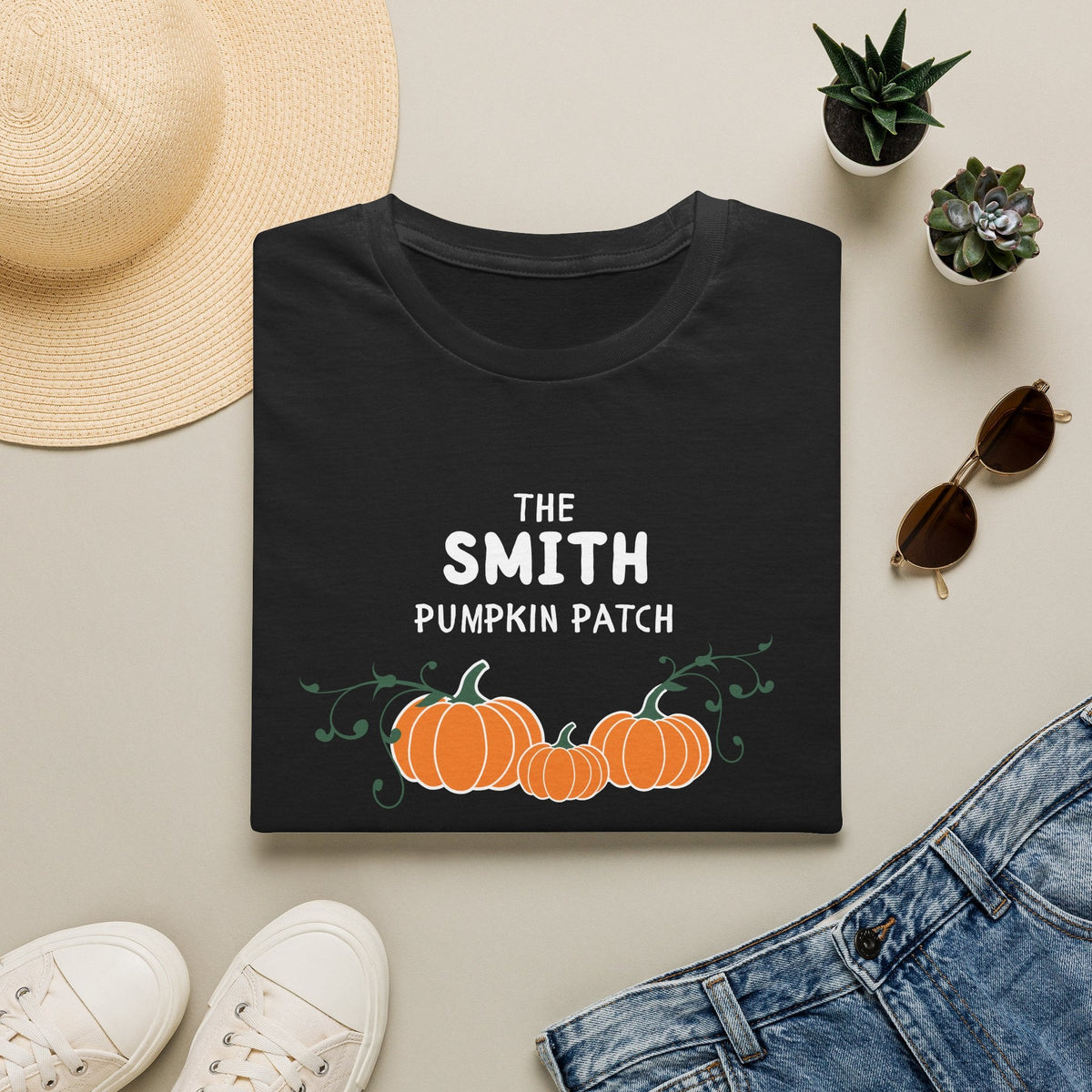The Personalized Pumpkin Patch T-Shirt, Your family name Pumpkin Patch Fall Tee for autumn family photos, Pregnancy announcements T-Shirt La Vie Bien The Personalized Pumpkin Patch T-Shirt, Your family name Pumpkin Patch Fall Tee for autumn family photos, Pregnancy announcements