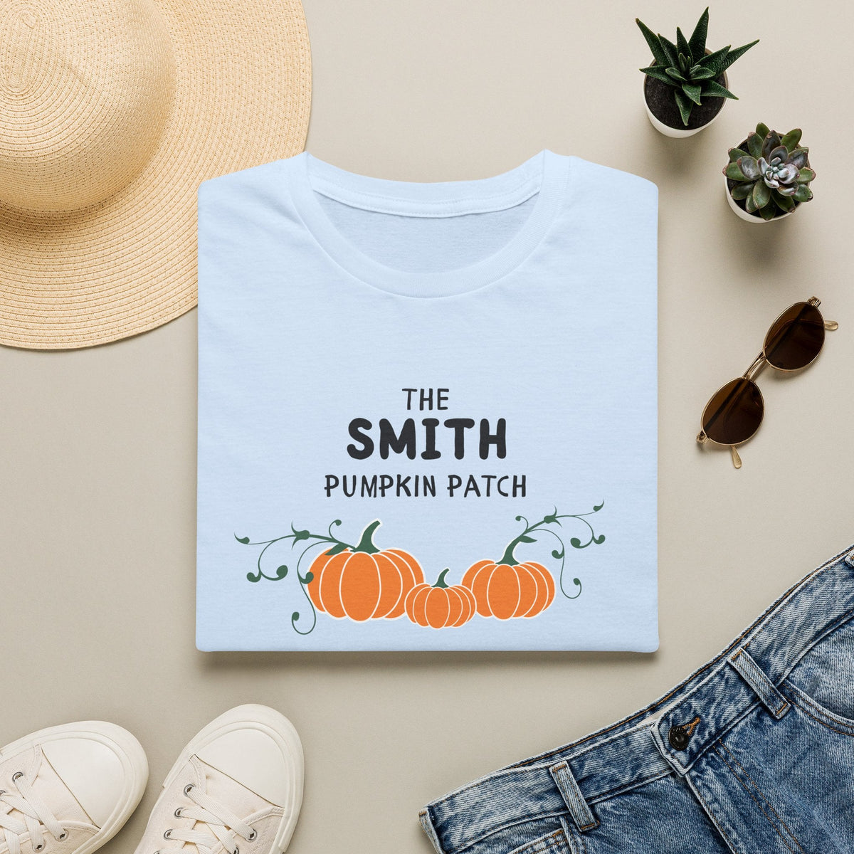 The Personalized Pumpkin Patch T-Shirt, Your family name Pumpkin Patch Fall Tee for autumn family photos, Pregnancy announcements T-Shirt La Vie Bien The Personalized Pumpkin Patch T-Shirt, Your family name Pumpkin Patch Fall Tee for autumn family photos, Pregnancy announcements