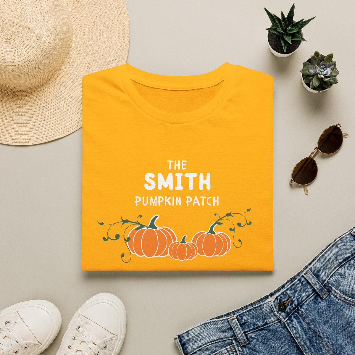 The Personalized Pumpkin Patch T-Shirt, Your family name Pumpkin Patch Fall Tee for autumn family photos, Pregnancy announcements T-Shirt La Vie Bien The Personalized Pumpkin Patch T-Shirt, Your family name Pumpkin Patch Fall Tee for autumn family photos, Pregnancy announcements