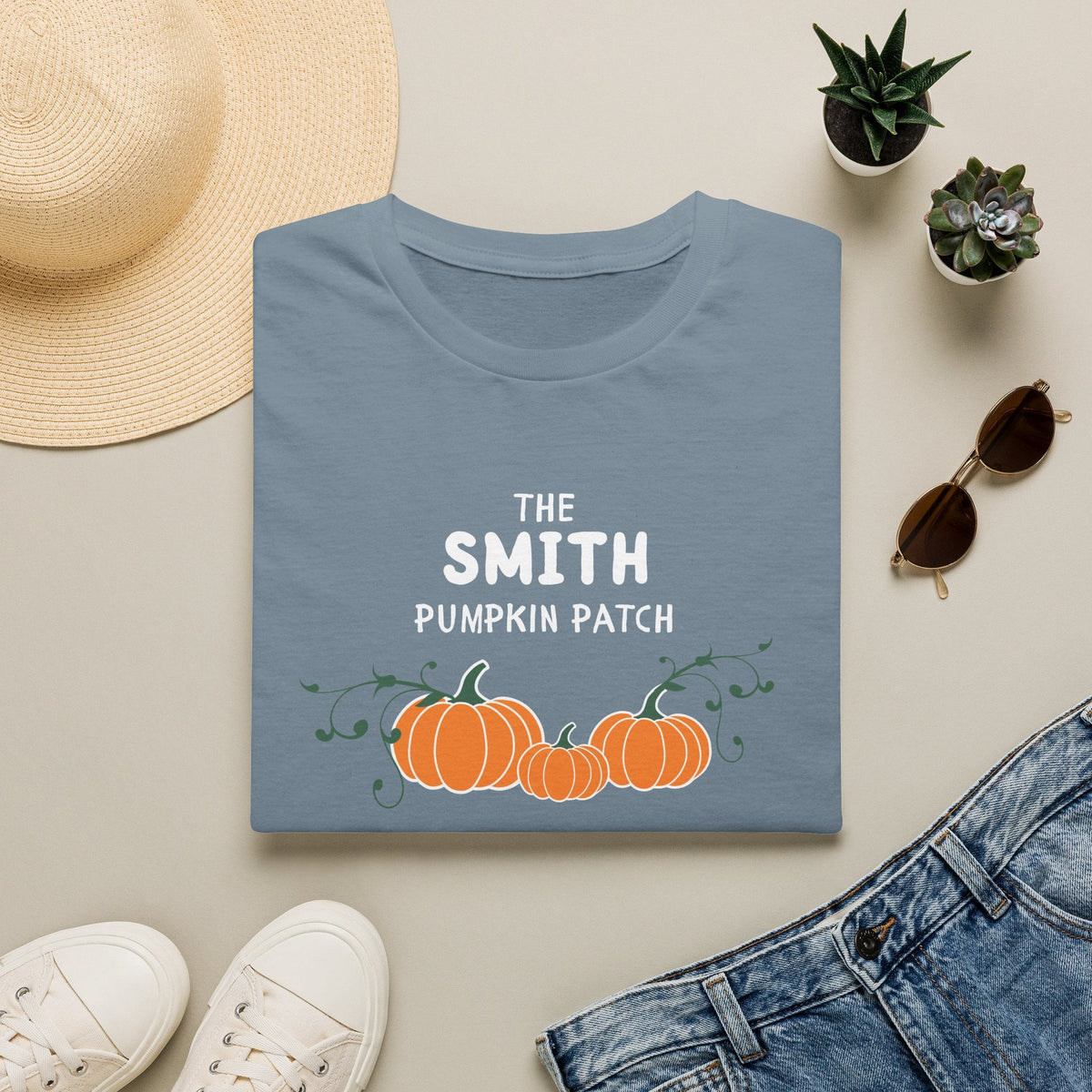 The Personalized Pumpkin Patch T-Shirt, Your family name Pumpkin Patch Fall Tee for autumn family photos, Pregnancy announcements T-Shirt La Vie Bien The Personalized Pumpkin Patch T-Shirt, Your family name Pumpkin Patch Fall Tee for autumn family photos, Pregnancy announcements
