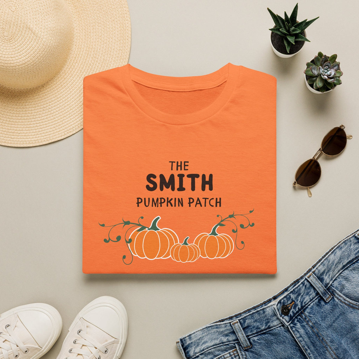 The Personalized Pumpkin Patch T-Shirt, Your family name Pumpkin Patch Fall Tee for autumn family photos, Pregnancy announcements T-Shirt La Vie Bien The Personalized Pumpkin Patch T-Shirt, Your family name Pumpkin Patch Fall Tee for autumn family photos, Pregnancy announcements