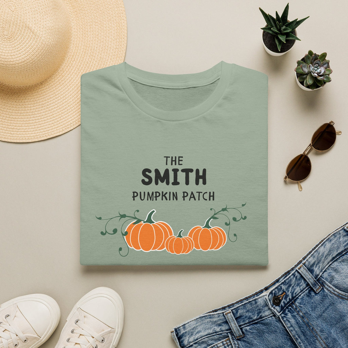 The Personalized Pumpkin Patch T-Shirt, Your family name Pumpkin Patch Fall Tee for autumn family photos, Pregnancy announcements T-Shirt La Vie Bien The Personalized Pumpkin Patch T-Shirt, Your family name Pumpkin Patch Fall Tee for autumn family photos, Pregnancy announcements
