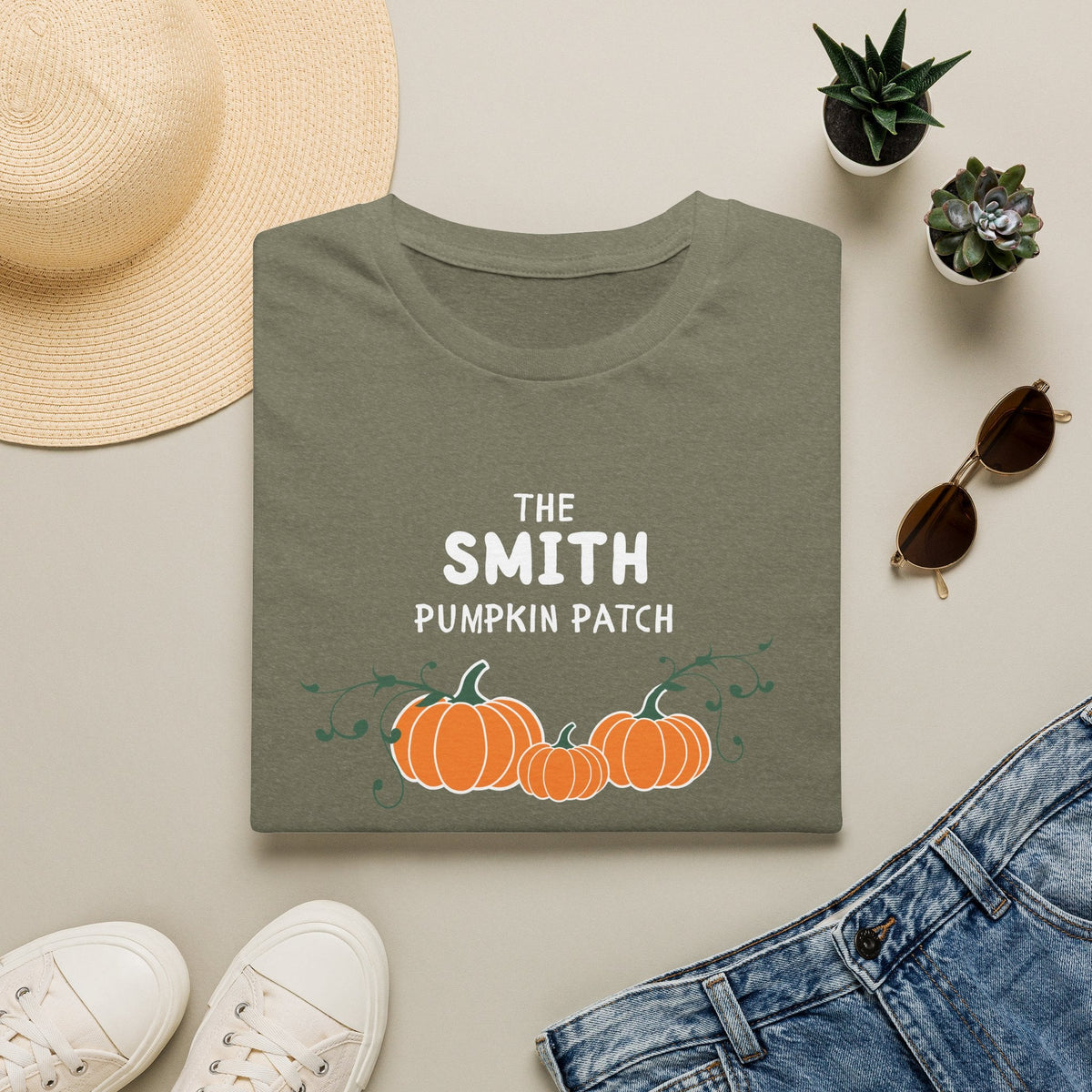 The Personalized Pumpkin Patch T-Shirt, Your family name Pumpkin Patch Fall Tee for autumn family photos, Pregnancy announcements T-Shirt La Vie Bien The Personalized Pumpkin Patch T-Shirt, Your family name Pumpkin Patch Fall Tee for autumn family photos, Pregnancy announcements