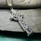 The Quinn Irish Harp Celtic Cross Necklace Pendant La Vie Bien The Quinn Irish Harp Celtic Cross Necklace