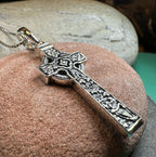 The Quinn Irish Harp Celtic Cross Necklace Pendant La Vie Bien The Quinn Irish Harp Celtic Cross Necklace