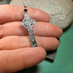 The Quinn Irish Harp Celtic Cross Necklace Pendant La Vie Bien The Quinn Irish Harp Celtic Cross Necklace