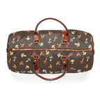 The shroomy bag - Mushroom Print Waterproof Travel Bag Duffle for Camping & Weekend Getaways, PU Leather Bags La Vie Bien The shroomy bag - Mushroom Print Waterproof Travel Bag Duffle for Camping & Weekend Getaways, PU Leather