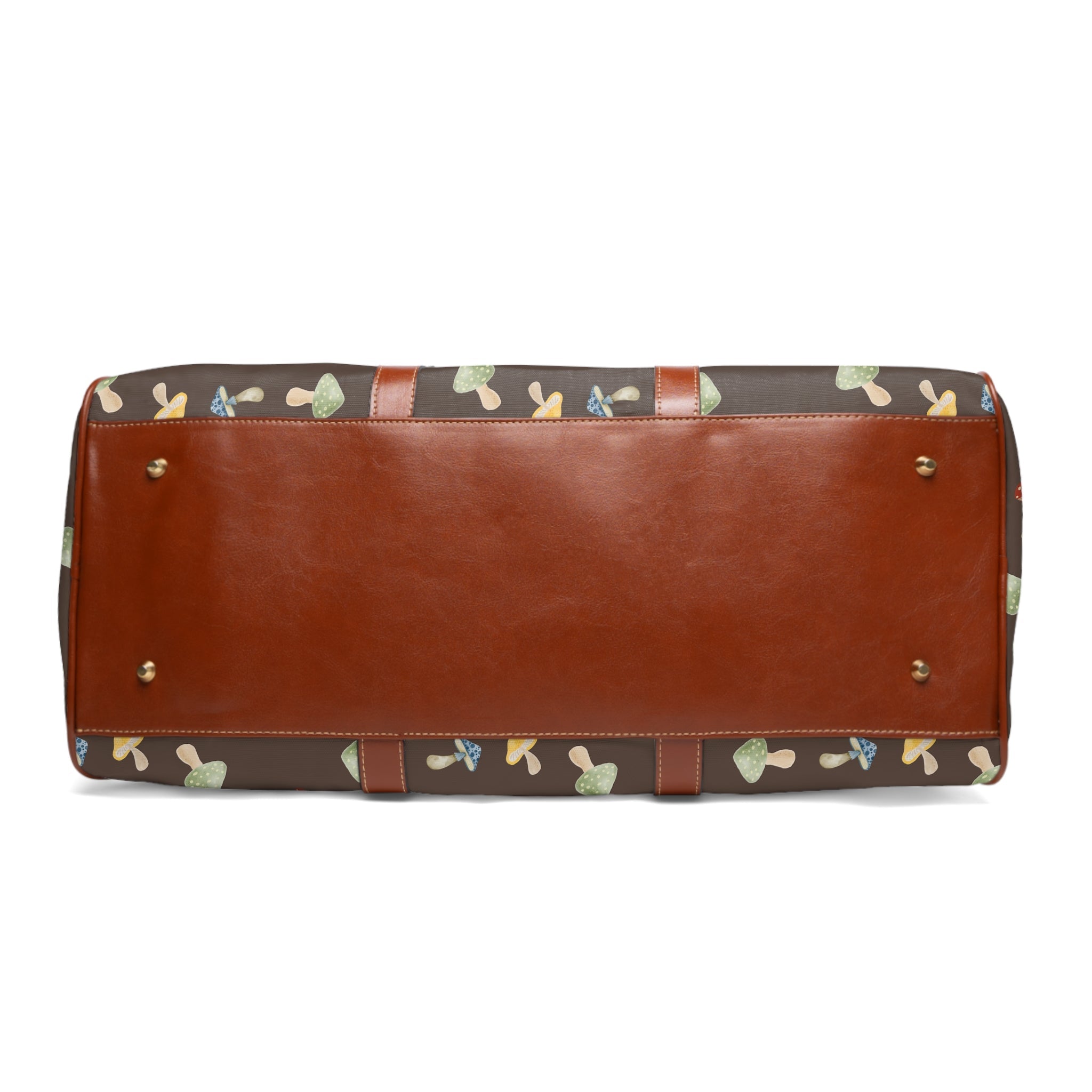 The shroomy bag - Mushroom Print Waterproof Travel Bag Duffle for Camping & Weekend Getaways, PU Leather Bags La Vie Bien The shroomy bag - Mushroom Print Waterproof Travel Bag Duffle for Camping & Weekend Getaways, PU Leather