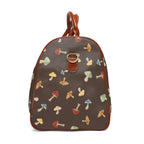 The shroomy bag - Mushroom Print Waterproof Travel Bag Duffle for Camping & Weekend Getaways, PU Leather Bags La Vie Bien The shroomy bag - Mushroom Print Waterproof Travel Bag Duffle for Camping & Weekend Getaways, PU Leather