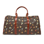 The shroomy bag - Mushroom Print Waterproof Travel Bag Duffle for Camping & Weekend Getaways, PU Leather Bags La Vie Bien The shroomy bag - Mushroom Print Waterproof Travel Bag Duffle for Camping & Weekend Getaways, PU Leather