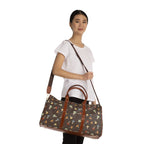 The shroomy bag - Mushroom Print Waterproof Travel Bag Duffle for Camping & Weekend Getaways, PU Leather Bags La Vie Bien The shroomy bag - Mushroom Print Waterproof Travel Bag Duffle for Camping & Weekend Getaways, PU Leather
