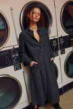The Sunday Stroll Denim Shirt Dress Clothing La Vie Bien The Sunday Stroll Denim Shirt Dress