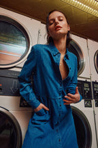 The Sunday Stroll Denim Shirt Dress Clothing La Vie Bien The Sunday Stroll Denim Shirt Dress