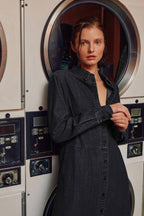 The Sunday Stroll Denim Shirt Dress Clothing La Vie Bien The Sunday Stroll Denim Shirt Dress