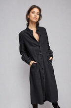 The Sunday Stroll Denim Shirt Dress Clothing La Vie Bien The Sunday Stroll Denim Shirt Dress