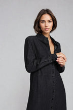 The Sunday Stroll Denim Shirt Dress Clothing La Vie Bien The Sunday Stroll Denim Shirt Dress