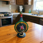 Unique Handcrafted Aztec Warrior Decanter | Authentic Cultural Artwork