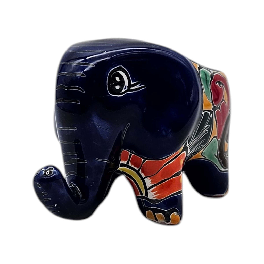 Talavera Elephant Planter | Colorful Hand-Painted Ceramic Animal Pot
