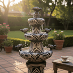 Talavera Blue & White Fountain | Authentic Mexican Ceramic Water Feature