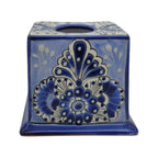 Blue & White Talavera Tissue Box Cover | Vibrant Mexican Decor