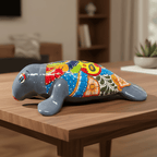 Mexican Handmade Seal Statue | Colorful Talavera Seal (Medium Size)
