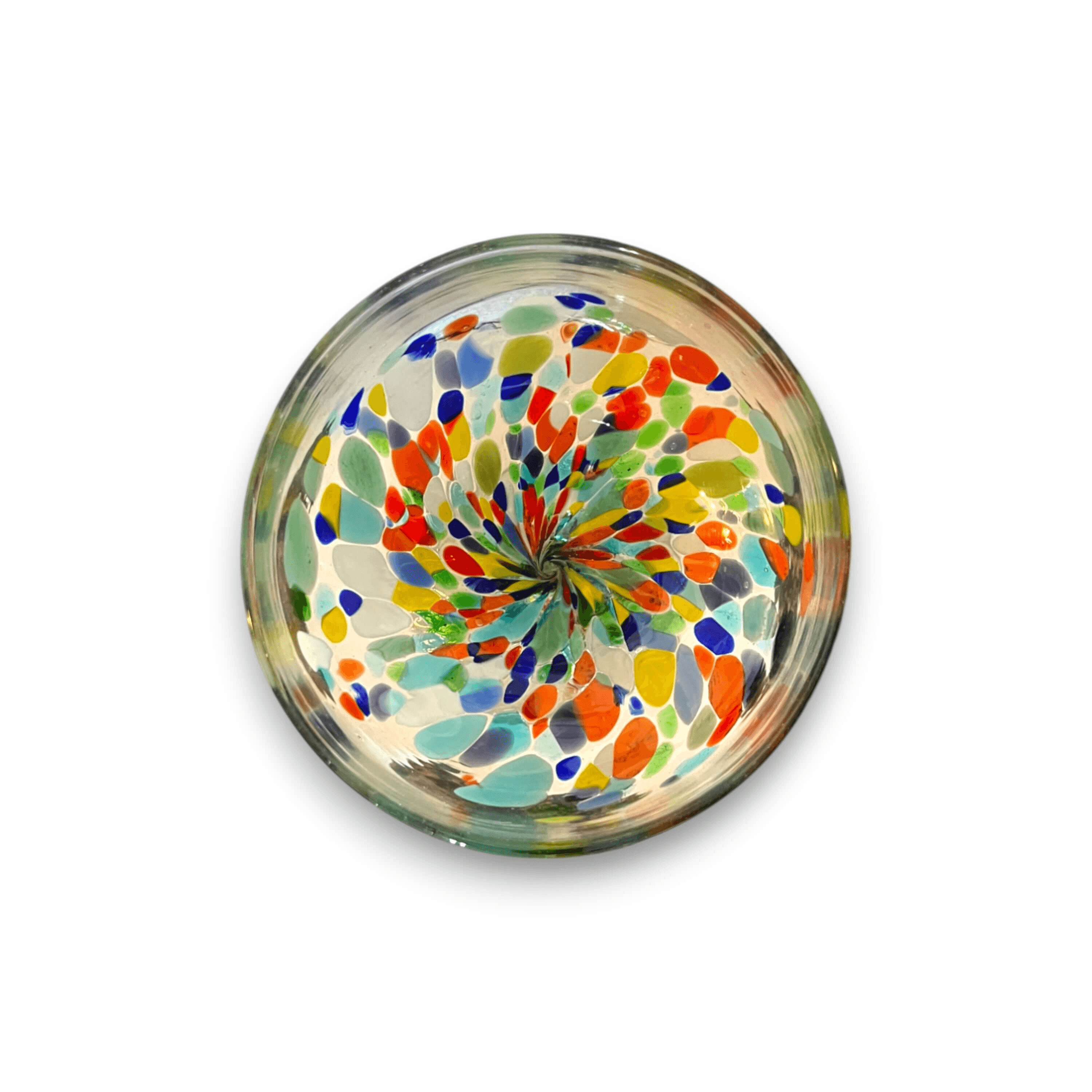Hand-Blown Mexican Margarita Glass | Confetti Speckle Style