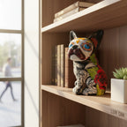 Talavera French Bulldog Statue | Day of the Dead Mexican Decor