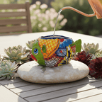 Small Talavera Fish Planter | Colorful Hand-Painted Mexican Statue Pottery
